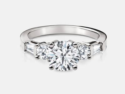 The Elisa style engagement ring totaling 0.41 carats. Center stone sold separate. $2440.00